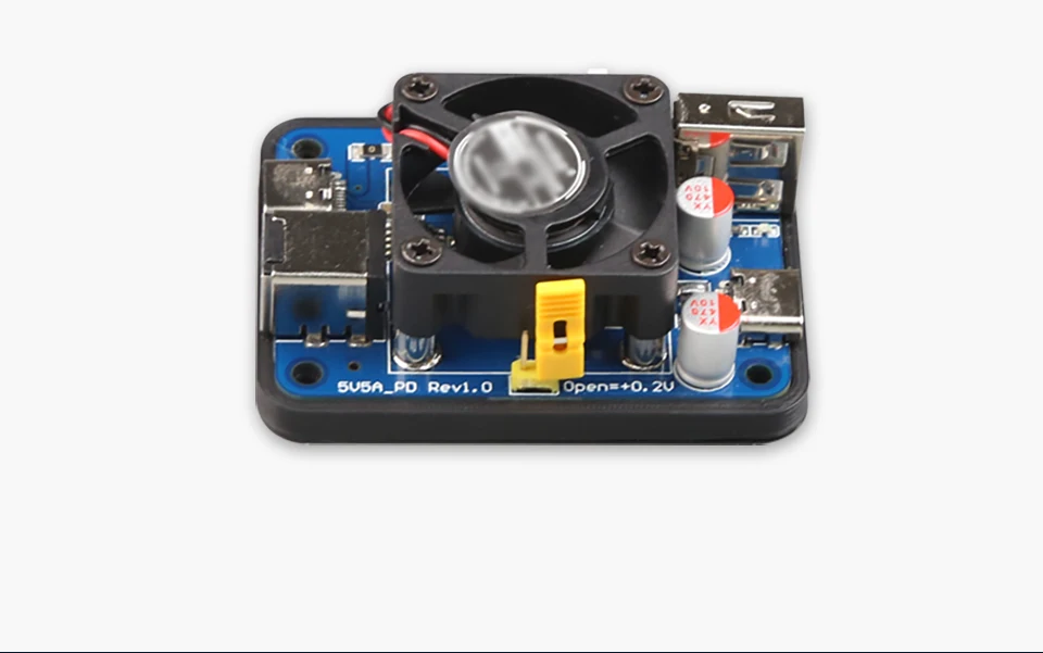 5V5A PD power,USB-C and USB-A dual port Power module for Raspberry Pi5, support