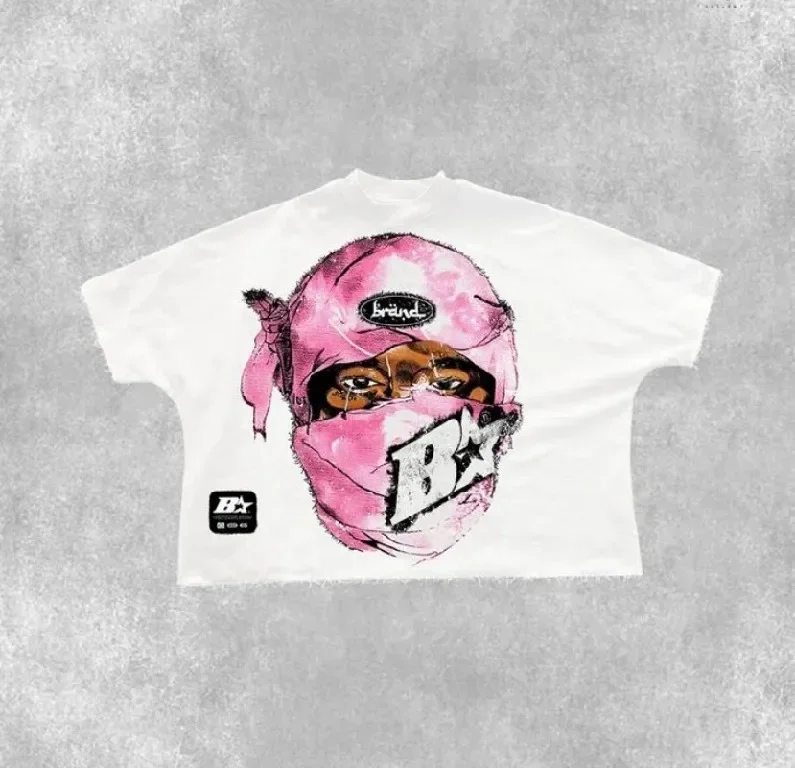 Camiseta holgada con estampado gráfico de ninja de dibujos animados japoneses, ropa de calle Y2K, camisetas góticas de hip hop para hombres y mujeres, ropa de algodón de manga corta
