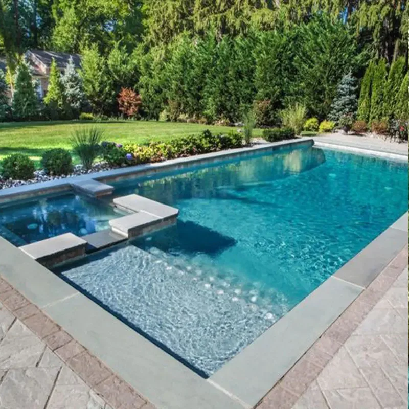 Outdoor custom fiberglass large big size family swim spa pool jacuzzi ...