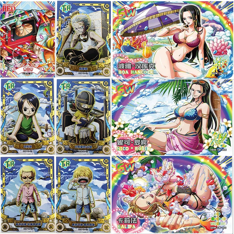 

Anime ONE PIECE Kawaii TR RED SW Flash Card Doflamingo Hancock Franky Collection Toys Solitaire Christmas Birthday Presents