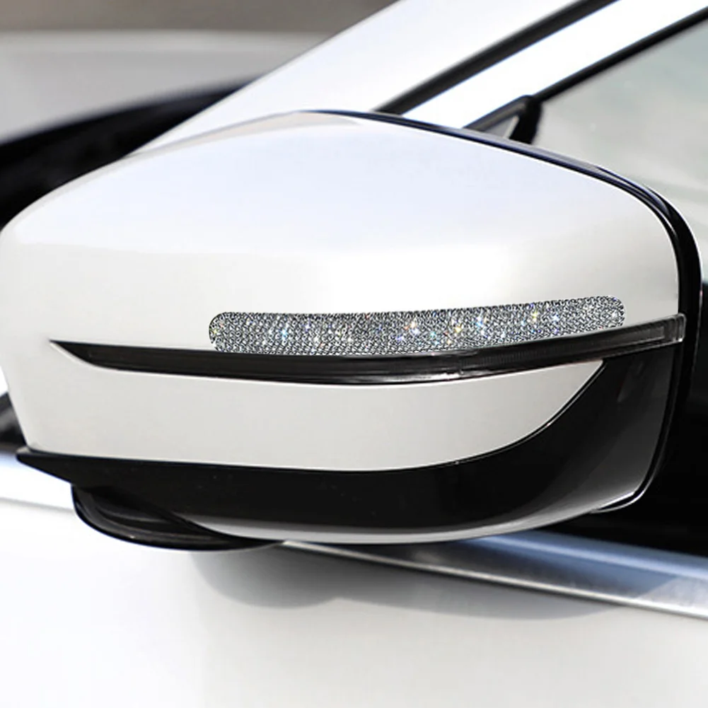 

8/10pcs Bling Car Kit Car Door Handle Protector Shiny Rhinestones Scratch-Resistant Stickers Door Cup Handle Protective Film