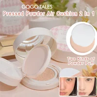 Double Cushion Air Cushion Compact Powder 2-in-1 BB Cream Concealer Setting Translucent Powder High Coverage Base Makeup 1