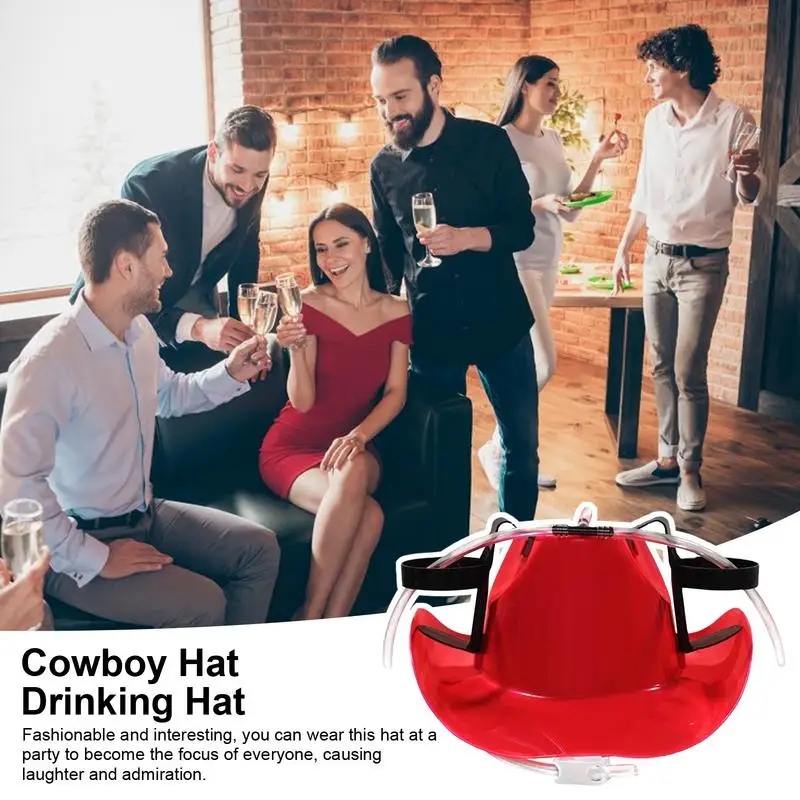 Drinking Hat with Straws Party Hat Can Holder Cowboy Hats Beer & Soda  Holder