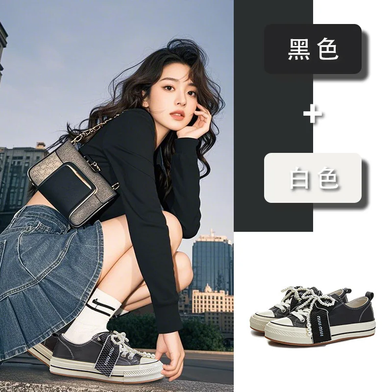 Top Layer Cowhide White For Spring 2025 Butterfly Bow Single Casual Versatile  Thick Soled Leather Woman Loafers Women Sneakers 2