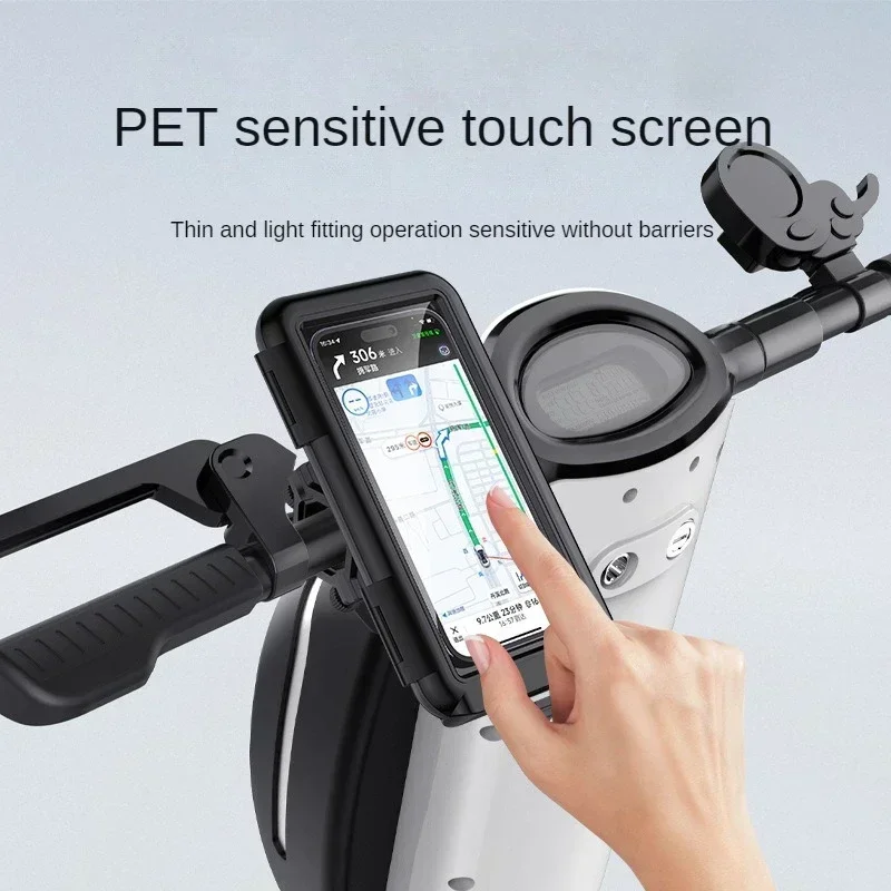 Waterproof Motorcycle and Bicycle Phone Holder with Handlebar Mount