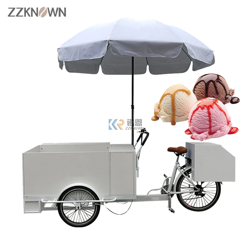 Carrello Per Gelato Da Strada Elettrico Carrello Per Congelatore Per Bici Carrelli Per Distributori Automatici Di Cibo In Vendita Bicicletta A 3 Ruote
