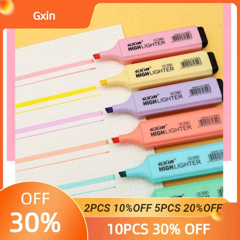 Pretty Marker Series Dual-Sided Markers and Highlighters set (6pcs)