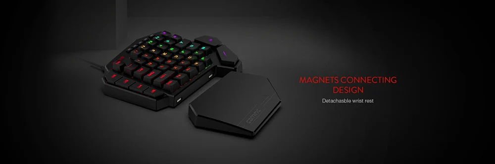 teclado mecânico do jogo portátil do teclado do jogo de chaves rgb backlit com uma mão esquerda para interruptor computador portátil gamer