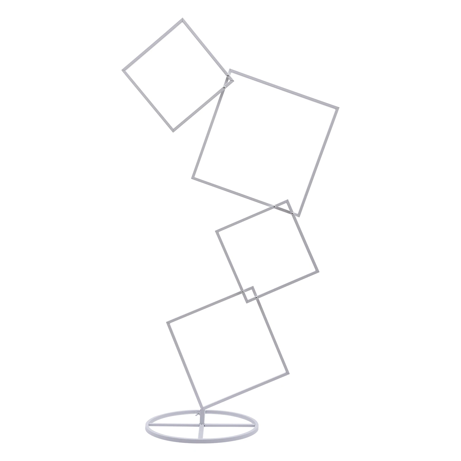 4 Tier Metal Wedding Arch Flower Stand Square Balloon Frame for Photo Booth Background Decoration Gold/White wedding arch stand party arch set wedding arch set wedding flower stand