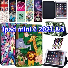 

Tablet Case for IPad Mini 6 A2567 A2568 A2569 Funda IPad Mini 6 2021 8.3" Case Hot Pattern Ultrathin Leather Protective Cover