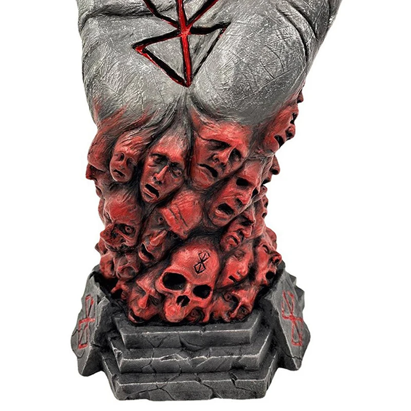 Teufelsrechte Hand Rampage Skull Rune Crazy God Tod Harz Handwerk Statue Heimdekoration Zubehör 1 Stk – Detail 7
