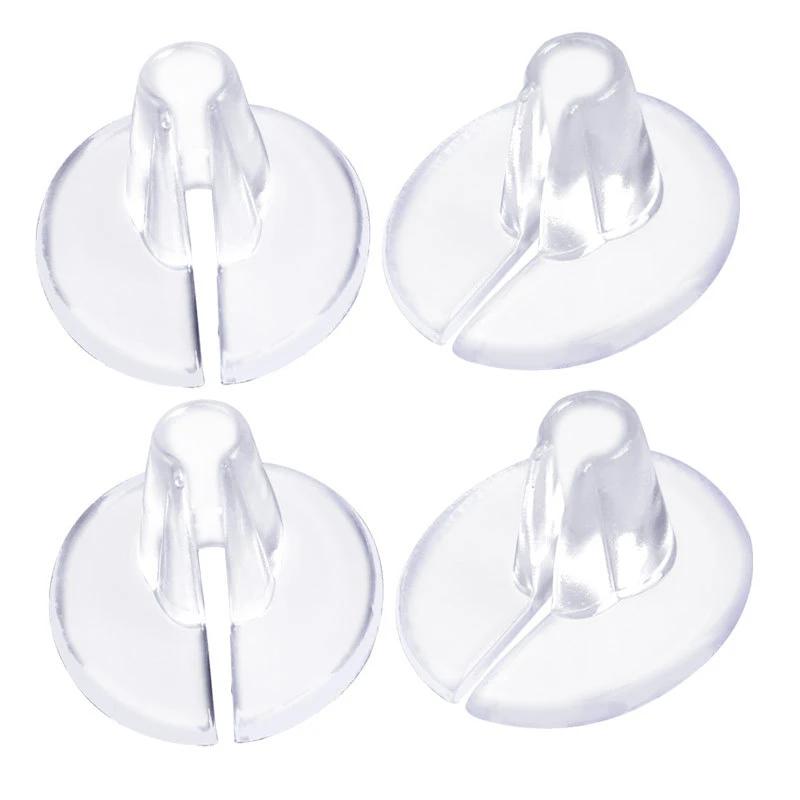 Silicone Shoe Insoles 2pieces = 1pair Transparent Forefoot Shoe Pads Silicone Flip Gel Cushions Pad Protectors Anti-Slip Insoles Cushion For Flip Flops