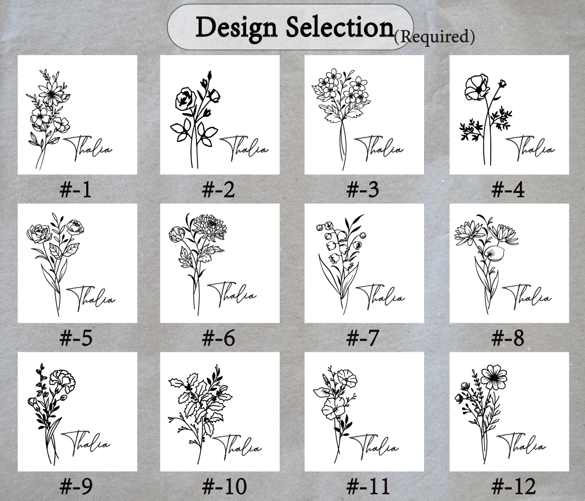 Personalized Custom Gifts ForHer Birth Flower Wedding PartyLeather Jewelry Organizer Bridesmaid Proposal Bridal BirthJewelryCase