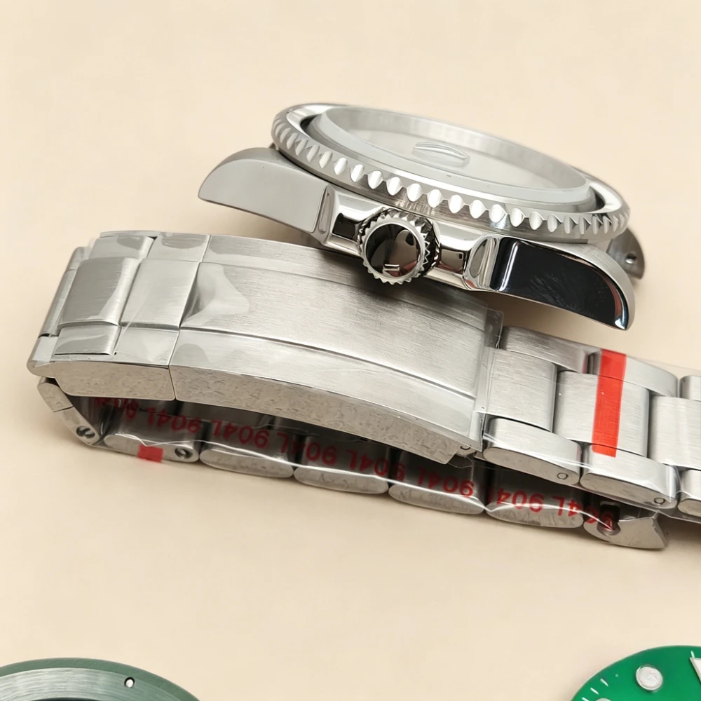 40mm 케이스 다이얼 핸드 세트 8215 2836 무브먼트 HILEGU HL00200858 케이스 다이빙 시계 액세서리 삼각대