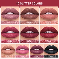 QIBEST Waterproof Diamond Shimmer Glitter Lipgloss Matte Liquid Lipstick Shiny Pearl Lip Glaze Long Lasting LipTint Women Makeup 2