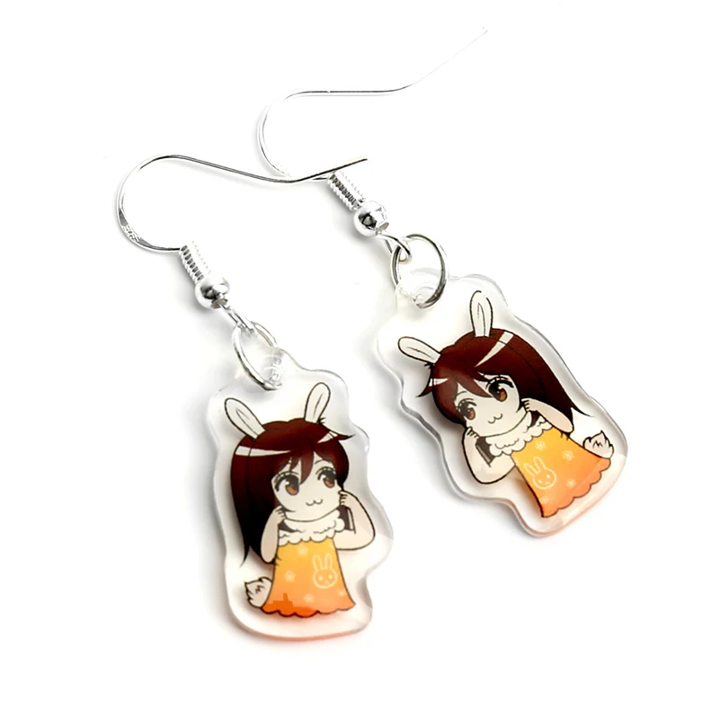 

Vograce Wholesale Laser Cut Colorful Acrylic Ear Stud Hoop Earrings