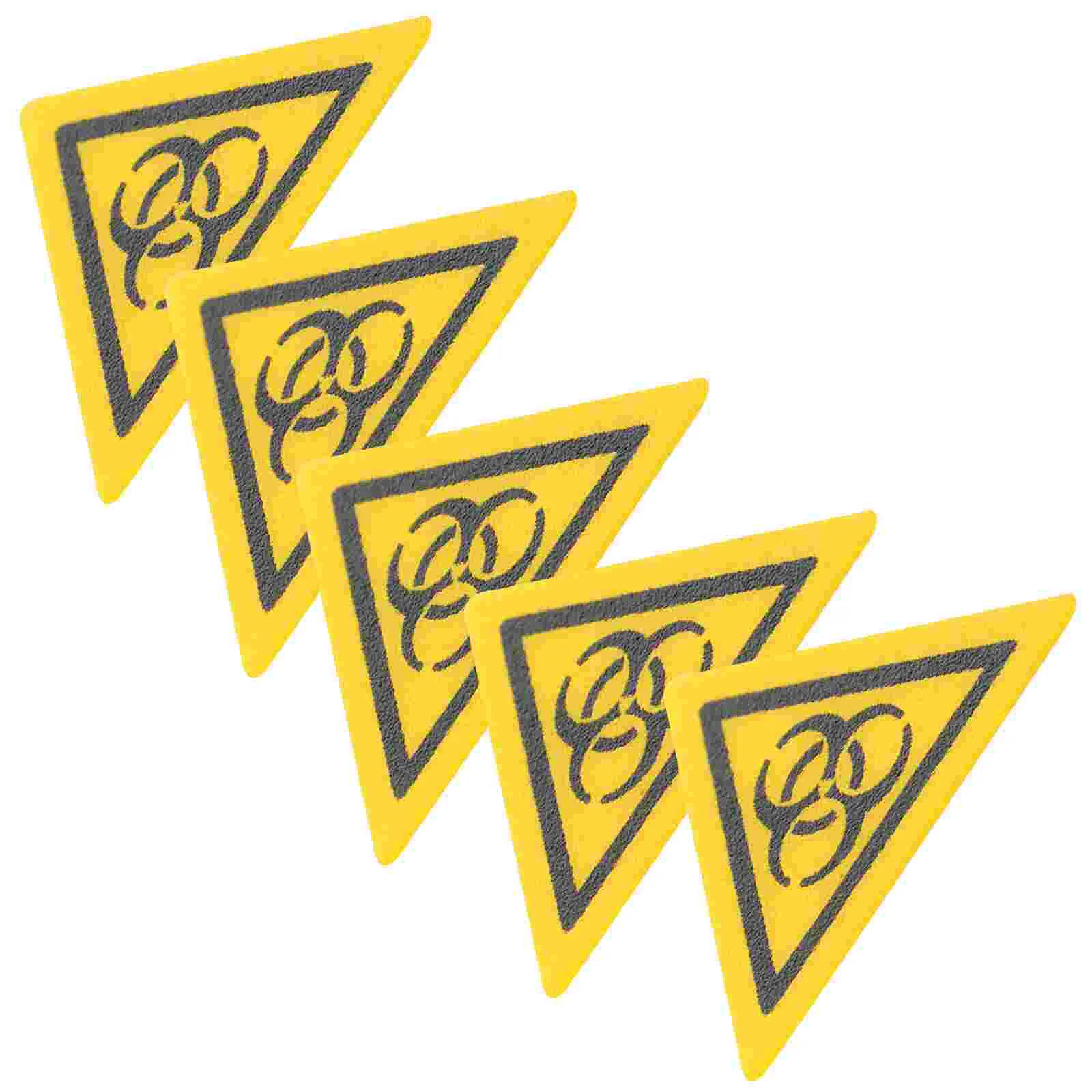 

5pcs Caution Sign Stickers Biological Warning Signs Laboratory Warning Stickers