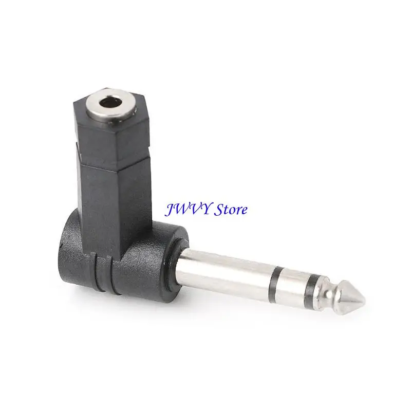 Right Angled 3.5mm to 6.35mm Headphone Adapter Plug