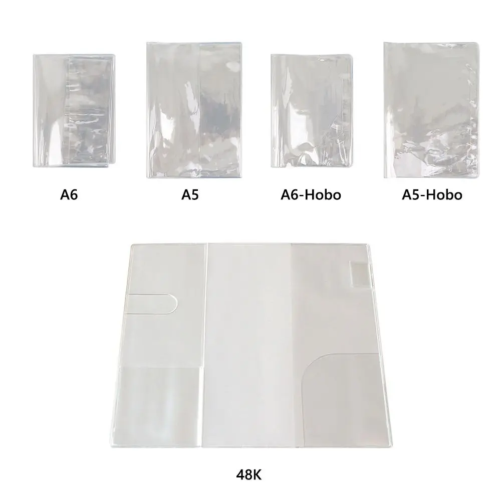 Durable A5/A6 Notebook Protective Sleeve PVC Waterproof Book Cover Transparent Scrapbooking Cover Diary
