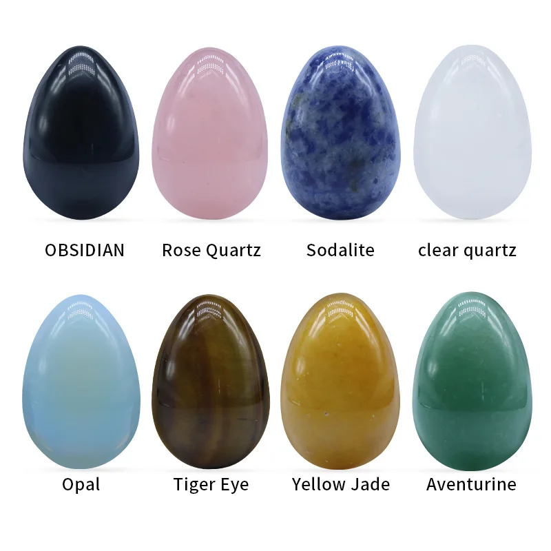 Natural stone Egg shaped 30mm Small Egg Rose Quartz Amethyst Tiger's Eye Chakras Healing Crystal ornaments