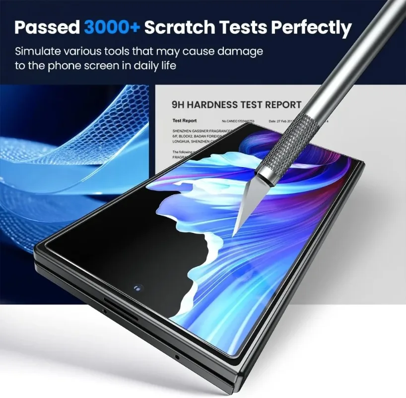 3-Piece Anti-Spy Privacy Screen Protector Set with Easy Installation - Tempered Glass