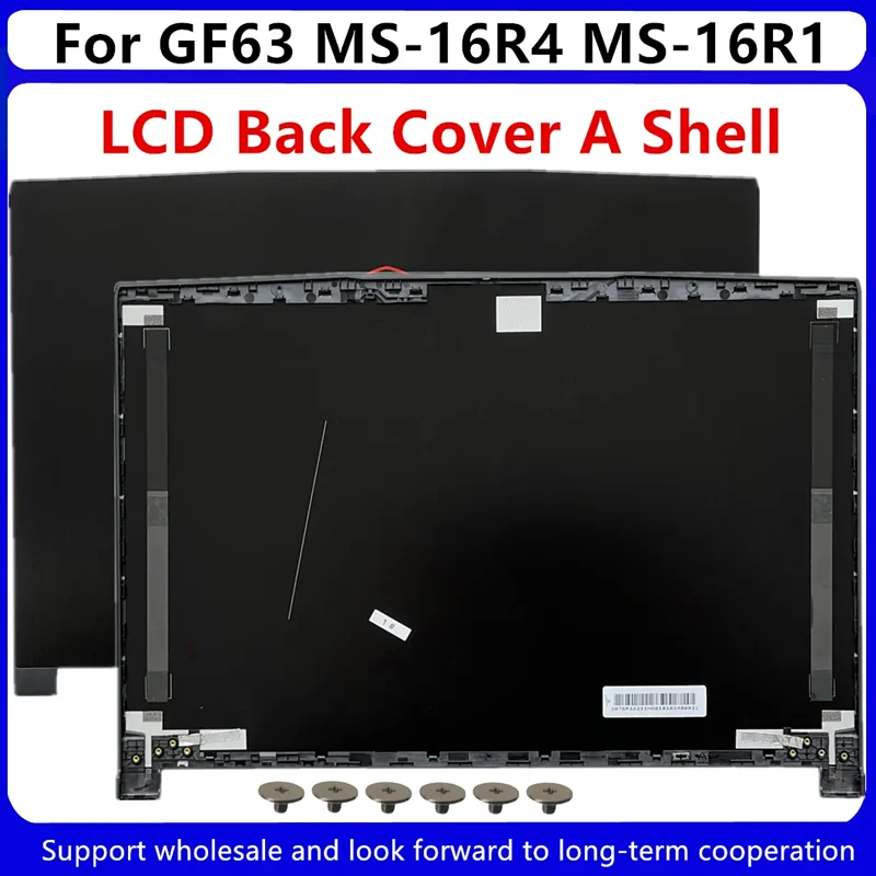 para Msi Gf63 8rc 8rd Gf63vr Ms16r1 Tampa Traseira Lcd Capa Traseira Moldura Dianteira Case Superior Palmrest Capa Base Inferior Dobradiças Novo - Imagem 4
