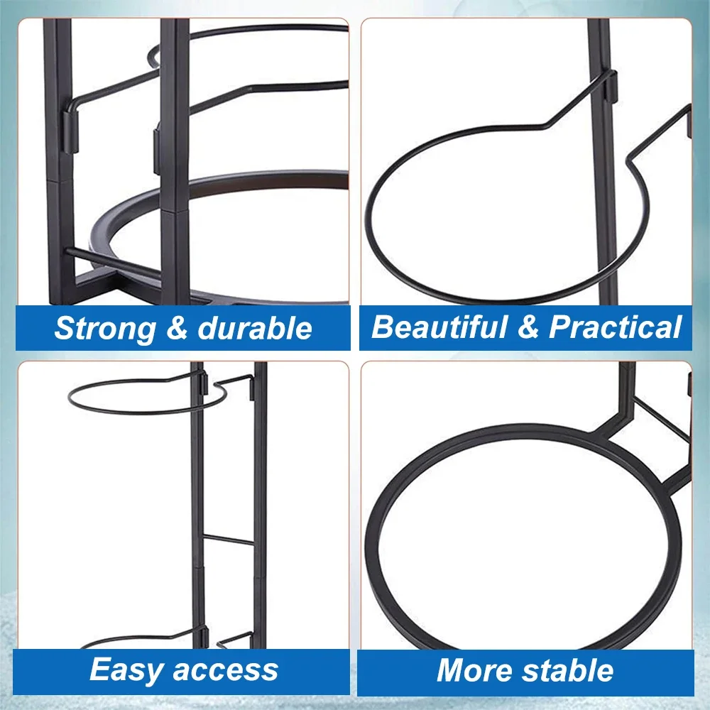 Basketball Storage Rack 2/3/4/5 Layers White Black Removable Vertical Display Stand for Volleyball Football Basketball Rugby sports ball holder