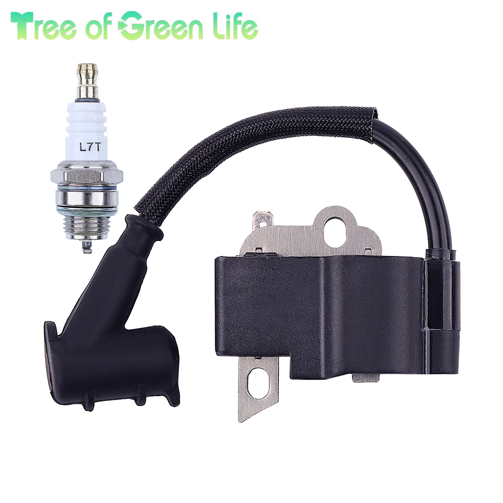 

Ignition Coil For Stihl FS40 FS40C FS50 FS56 HT56C FS56R KM56C KM56RC Trimmer Brushcutter with Spark Plug Replace 4144 400