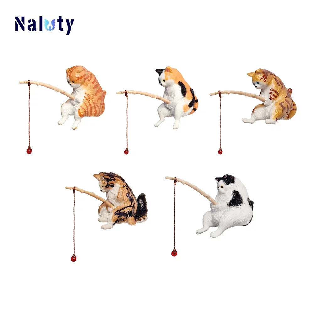 Aquarium Decoration 8 Style Small Fishing Cat Aquarium Accessories Landscaping Ornament Fish Tank Accessories Diy