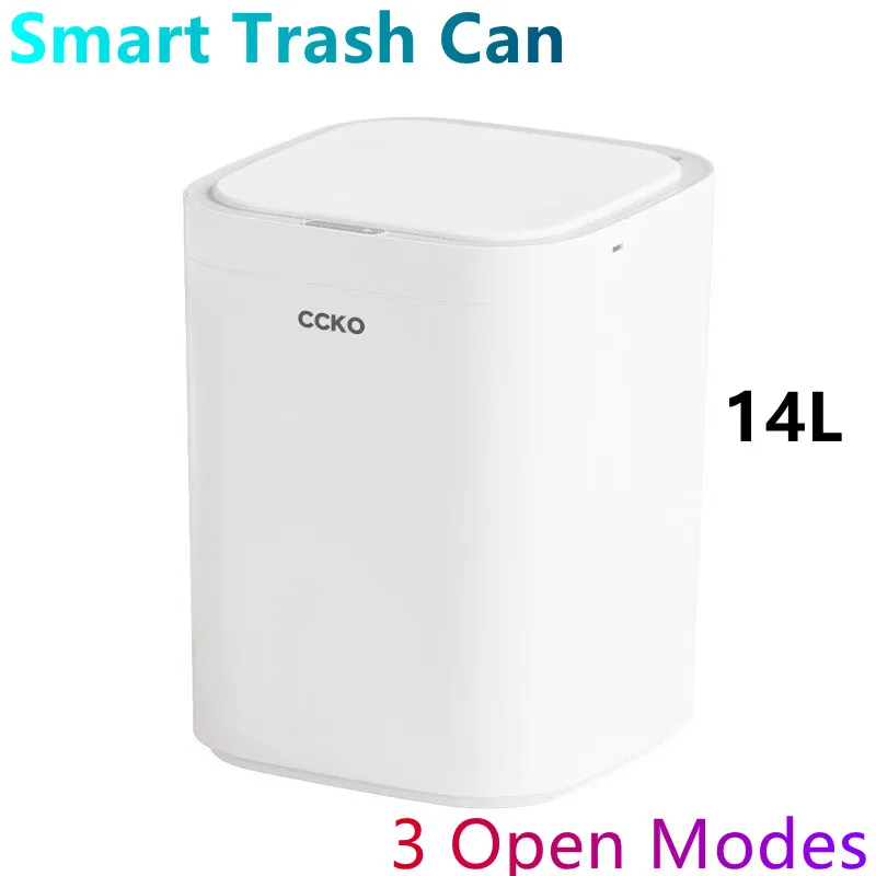 

14L Smart Trash Can Automatic Sensor Dustbin Electric Dustbin Bin Waterproof Wastebasket For Kitchen Bathroom Storage Bucket