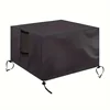 Fire pit cover Rectangular outdoor fire table cover Rectangular heavy duty waterproof patio propane gas fire pit cover 6
