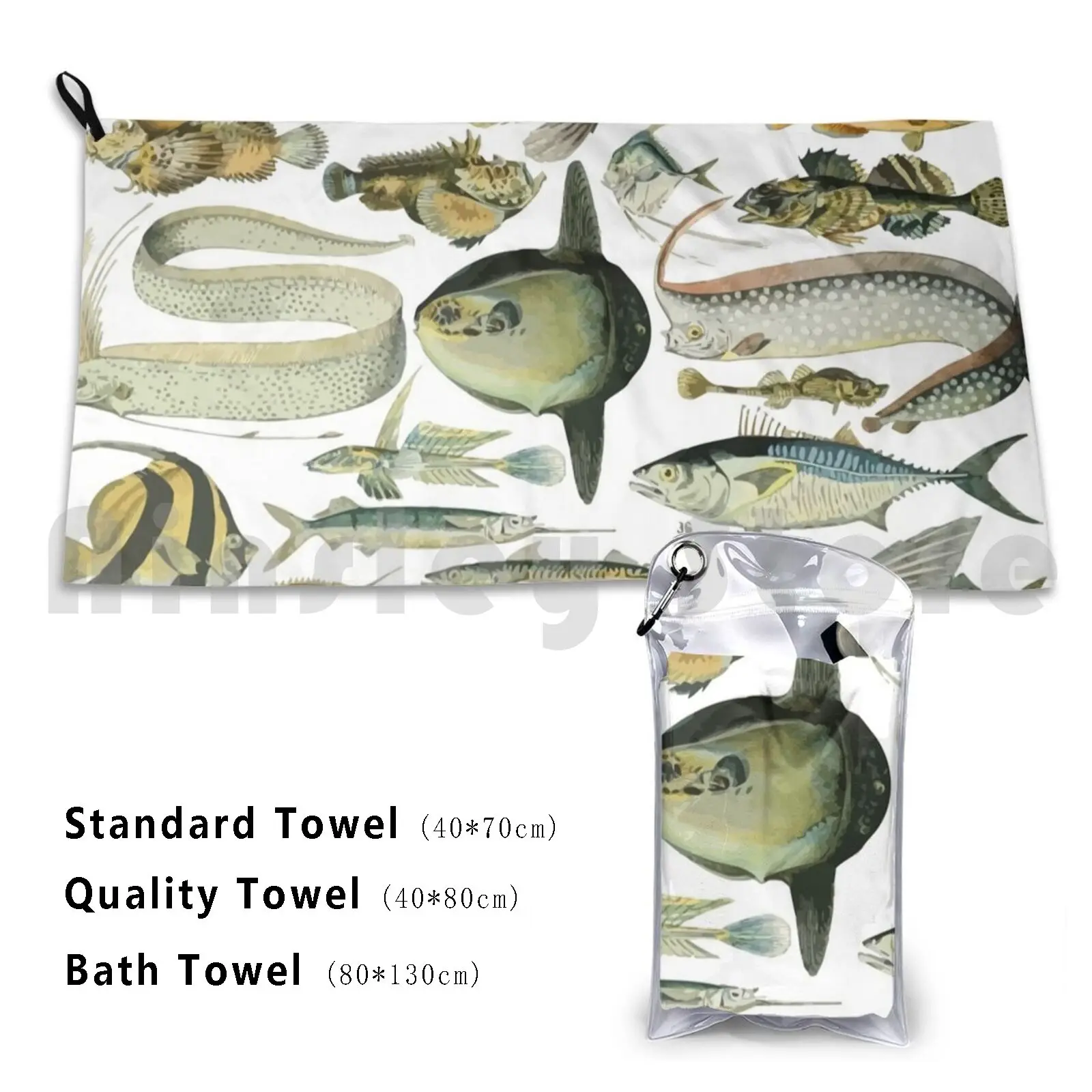 Adolphe Millot Poissons Fish Asciugamano Personalizzato Asciugamano Da Bagno Poisson Fish Pesce Artist Beautiful Math Poissons