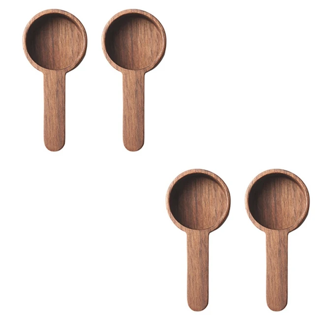 4Pcs Wooden Measuring Spoon Set Kitchen Measuring Spoons Tea Coffee Scoop  Wood Sugar Spice Spoon Measuring