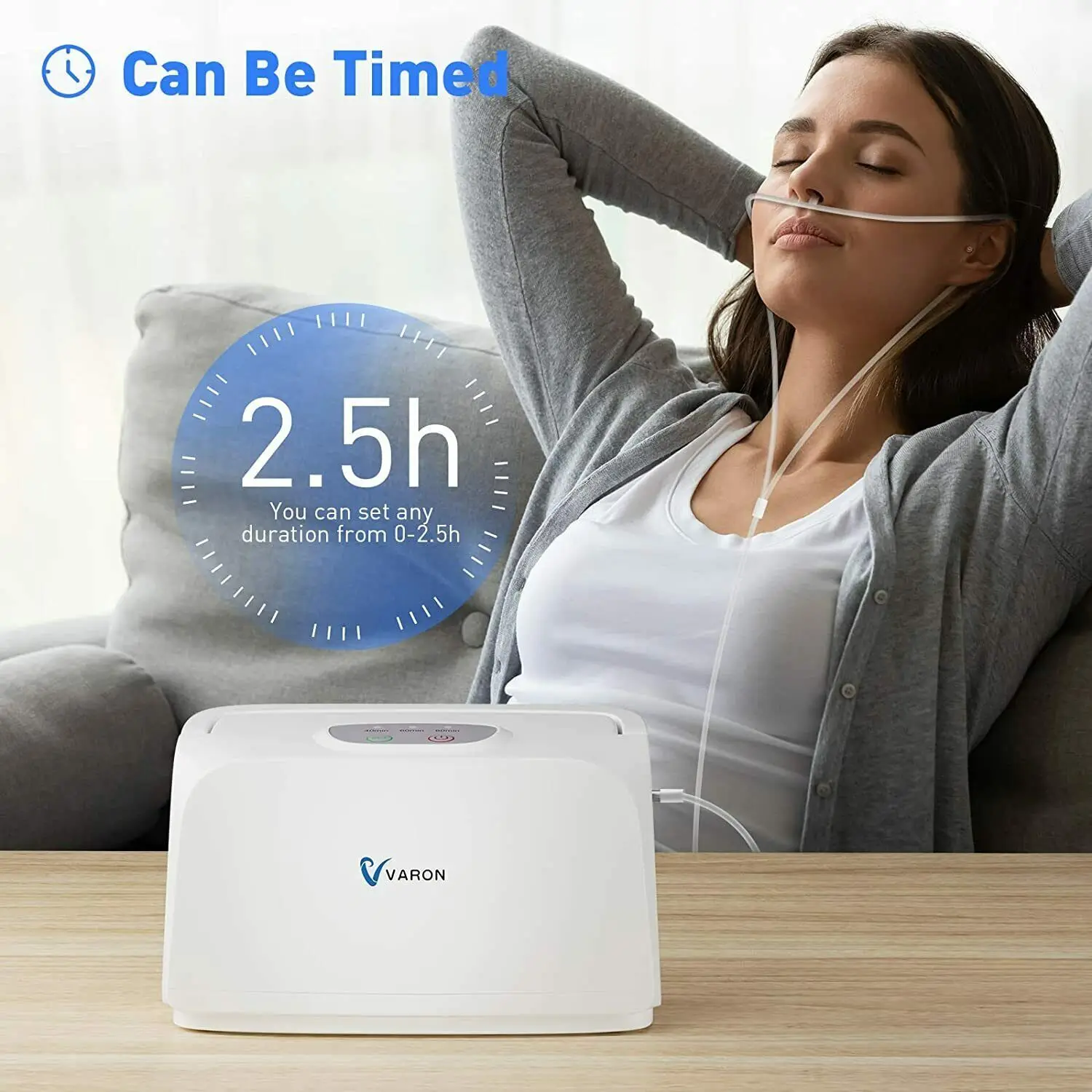 Portable Oxygen Concentrator VARON NT-03 3L/min 32.5&plusmn;2.5% Portable Oxygen Machine