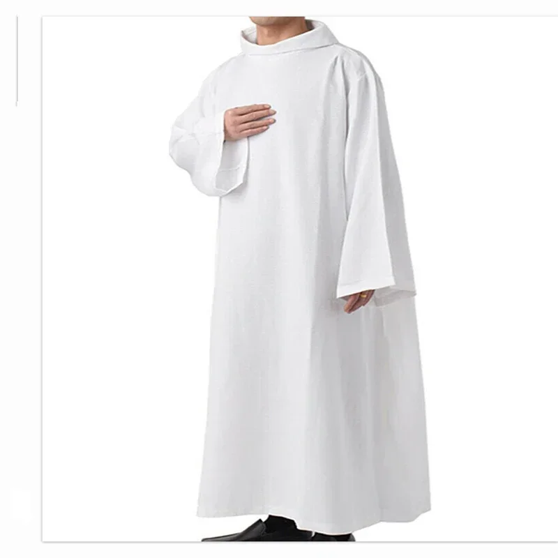 3xl Halloween Wit Voor Mannen Vrouwen Midden-Oosten Arabische Christelijke Katholieke Priesters Geestelijken Gekleed Priester Heiligen Halloween Gewaad