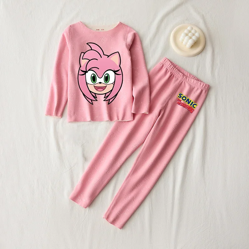 thumbnail image 1 of Conjunto de pijamas Sonics de invierno para niños, ropa de dormir con parte superior lisa de terciopelo, conjunto de pijamas suaves sin huesos, traje de estar por casa para niños y niñas, regalos para, 1 of 5