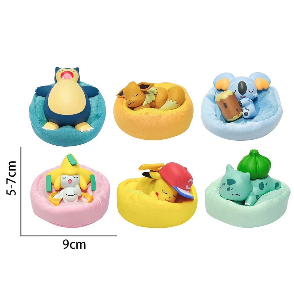 sleeping pokemon Action figure Pikachu Komala Eevee Jirachi