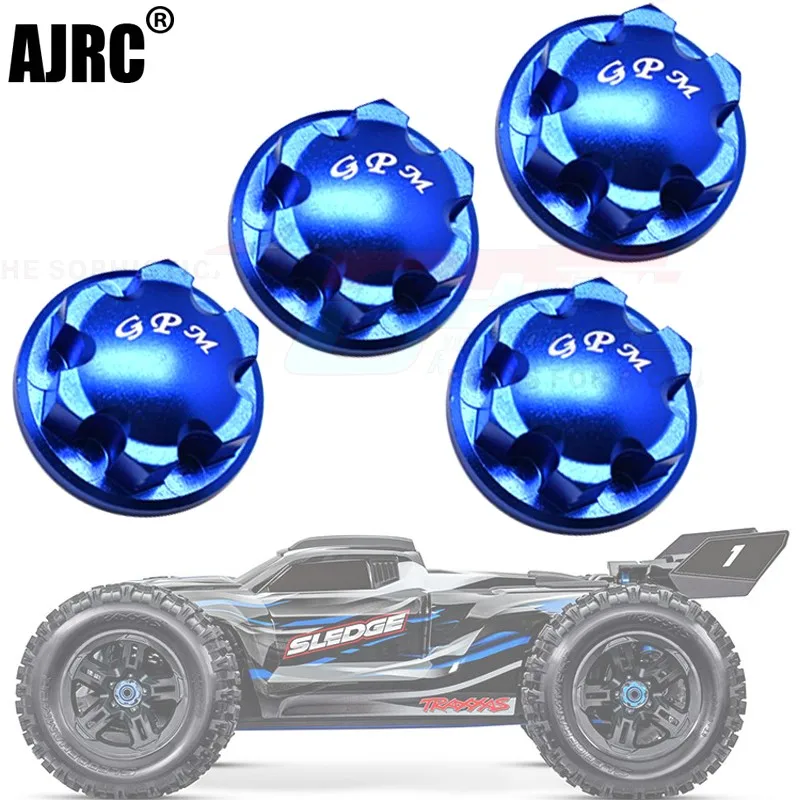 

Trax 1/8 4wd кувалда монстр-Трак-95076-4 Алюминиевый сплав внутренний накатанный замок Тип шины гайка #7758