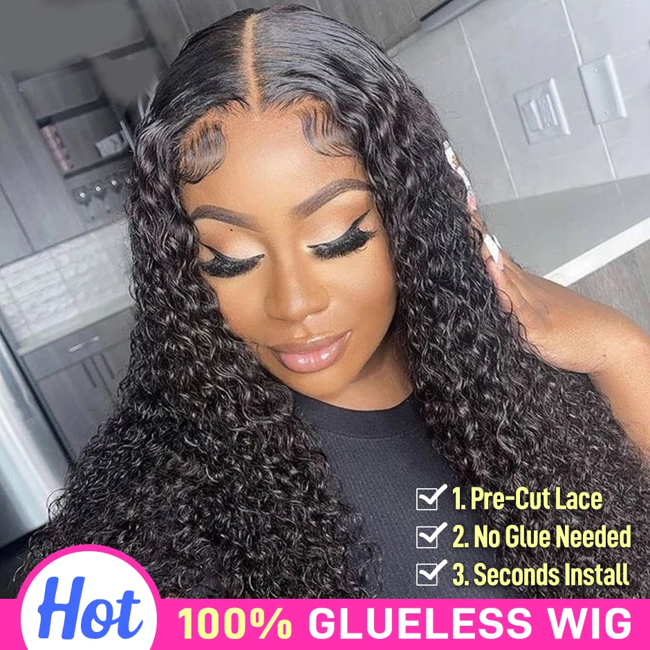 Isee Hair Curly Human Hair Wigs 4x4 Hd Lace Glueless Wig For Women 180