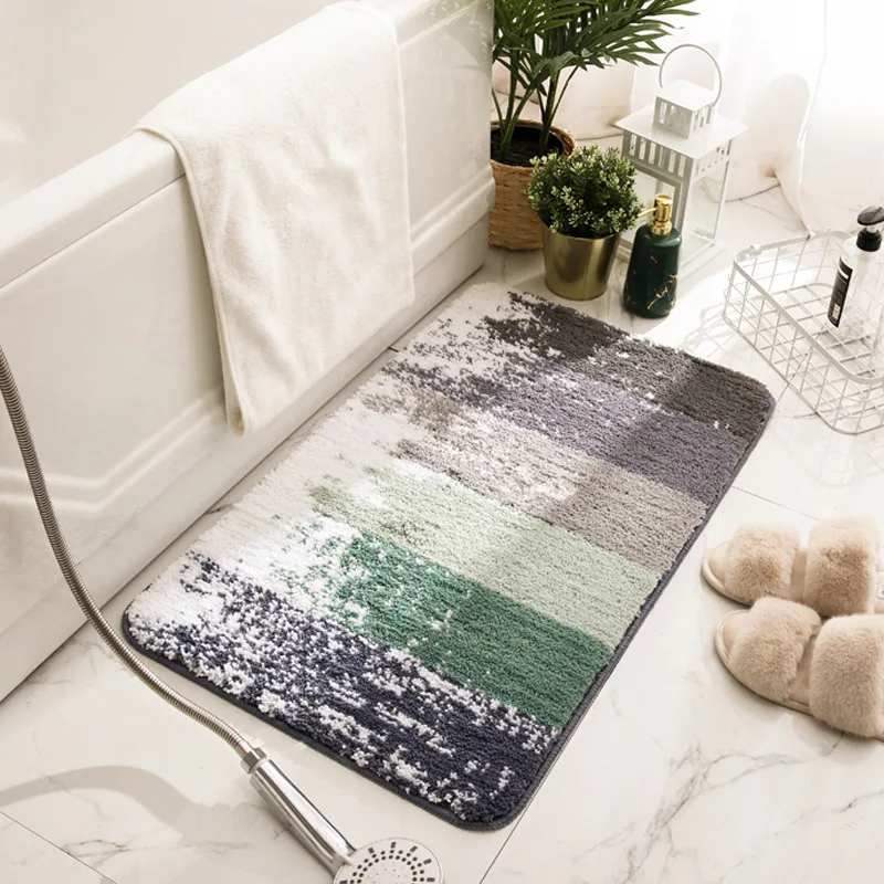 

The New Simple Nordic Home Flocking Carpet Floor Mat Enters The Door, Bedroom, Bathroom, Absorbent Anti-slip Floor Mat