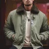 Maden Vintage B15 Bomber Jacket for Men Faux Rabbit Fur Lapel Signature Arm Pocket Winter Thickened Warm Windproof Coat Parkas 1