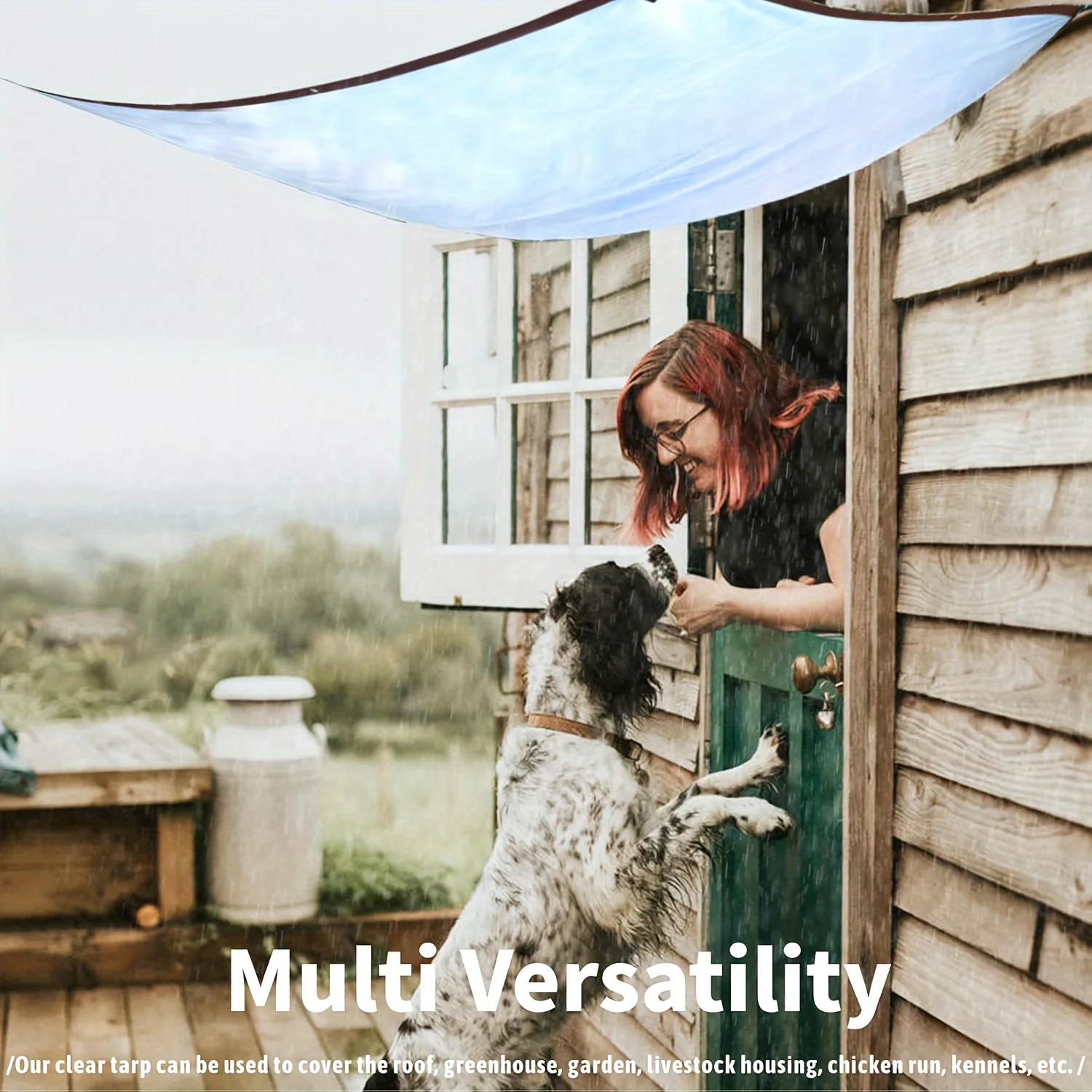 1pc Heavy-Duty Transparent Waterproof Tarp UV & Scratch Resistant Ideal for Greenhouses Balconies & Outdoor Protection garden greenhouse cover greenhouse cover