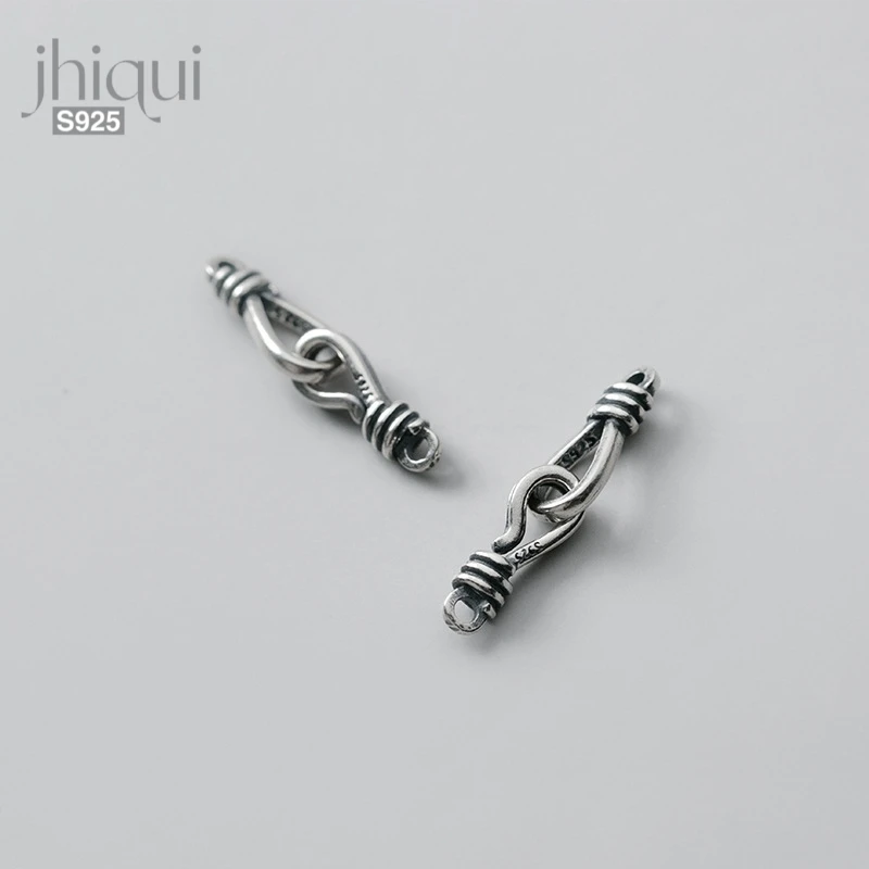 

1PC 925 Sterling Silver Vintage Connecting Hook for DIY Bracelet Making Fine Jewelry Finding