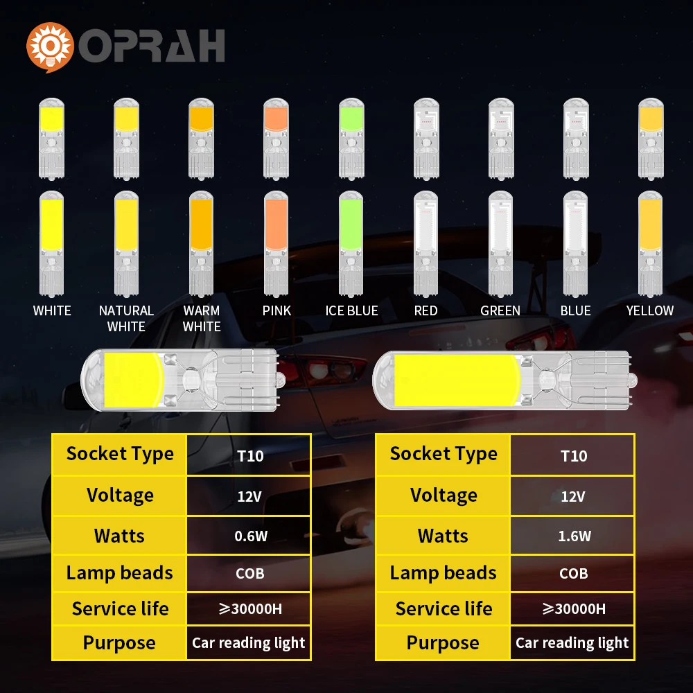 2PCS T10 W5W Led ���� T15 W16W 921 912 Canbus �����̾� COB ����̺� ���� ���׸��� �ڵ� �극��ũ �� ���� ���� �� 6000K 12V