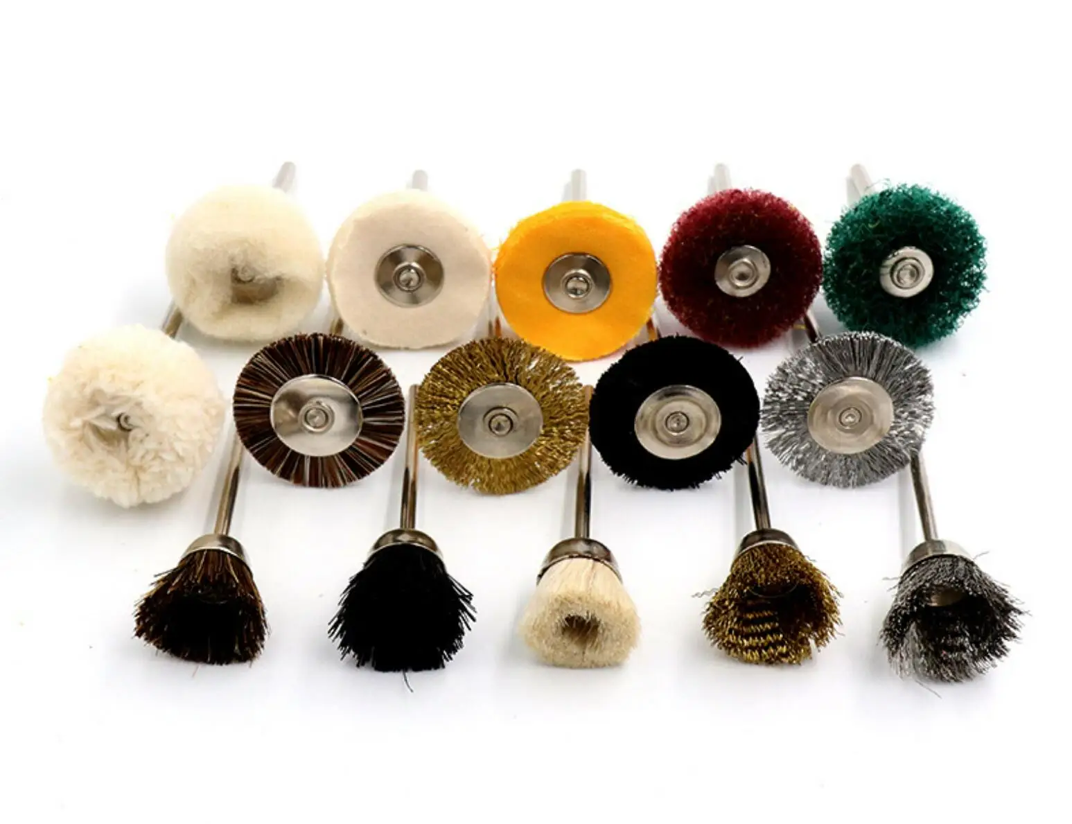 10 pieces  Polishing Wheels Wool Cotton Cloth Buffing Pad Jewelry Abrasive Brush Dremel Accessories For Rotary Tools