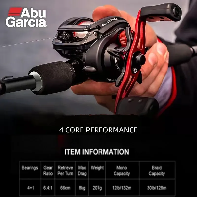 Original Abu Garcia Black Max3 Right Left Hand Baitcasting Fishing Reel 5BB  6.4:1 202g Max Drag 8kg Saltwater Fishing Tackle - AliExpress