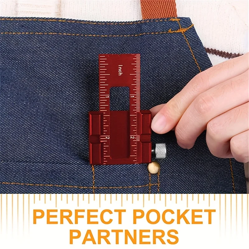 빨간색 목수용 자, 알루미늄 합금 위치 측정자, 목수용 자, 각도자, 다기능 마킹자