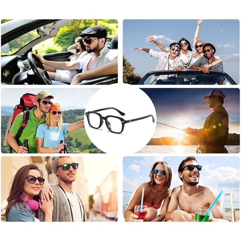 Vintage Square Frame Retro Sunglasses with UV400 Protection