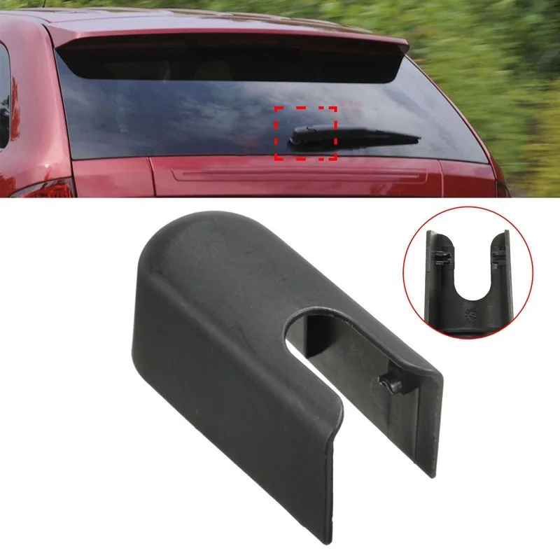 1pcsCarRearWindscreenWiperArmWasherCapCoverNutStudCapsBlack