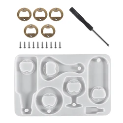 DIY Bottle Opener Crafting Kit: Resin Mold Set for Creative Wine and Beer Accessories (Set A)
